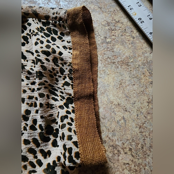Intimately By Free People Animal Print Sheer Blouse Size S - Picture 5 of 10
